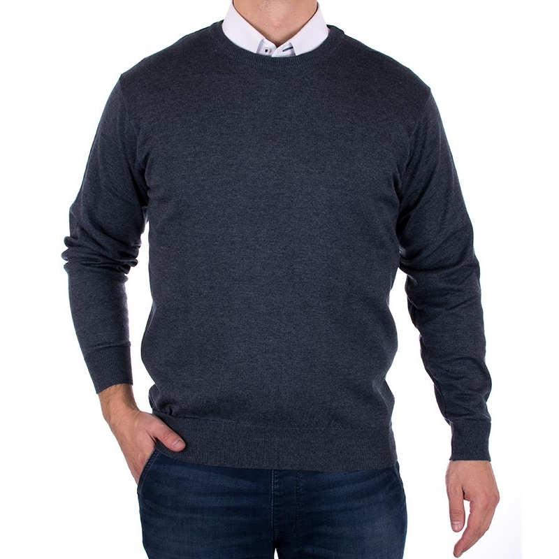 Jeansowy sweter Kings 100*S-401 4007 półgolf