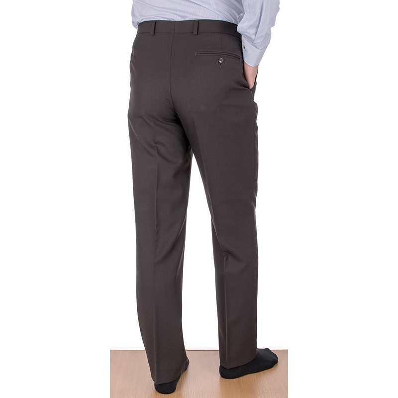 Brązowe proste spodnie wizytowe w kant Lord roz. 82-112 cm