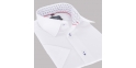 Biała koszula wizytowa Comen z krótkim rękawem slim 39 40 41 42 44 45