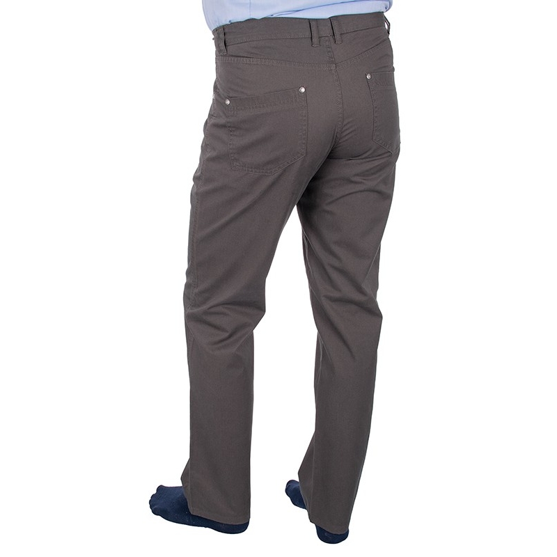 Spodnie bawełniane Lord R-1 niezwężane - khaki/oliwka