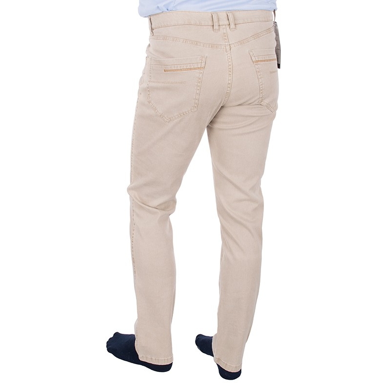 Beżowo-kremowe spodnie Lord R-26 bawełniane