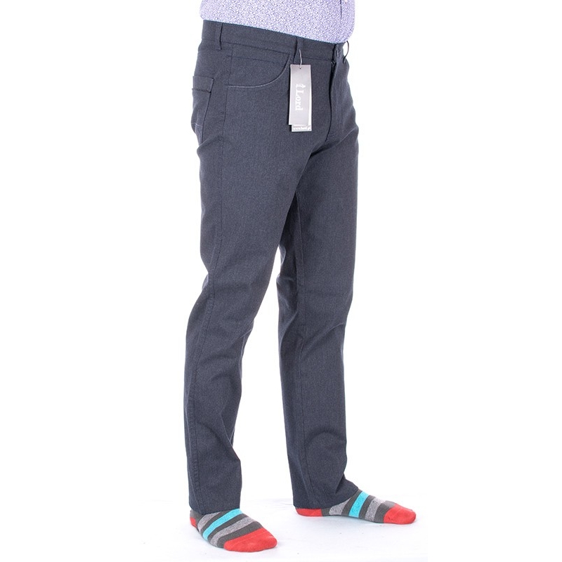 Granatowo-jeansowe spodnie Lord R-40