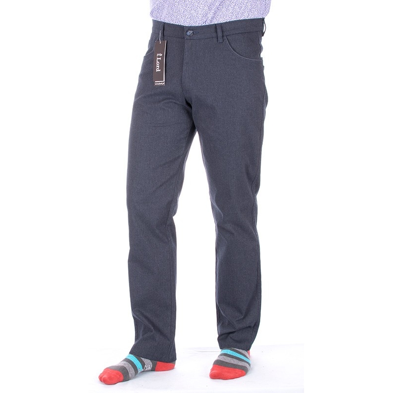 Granatowo-jeansowe spodnie Lord R-40