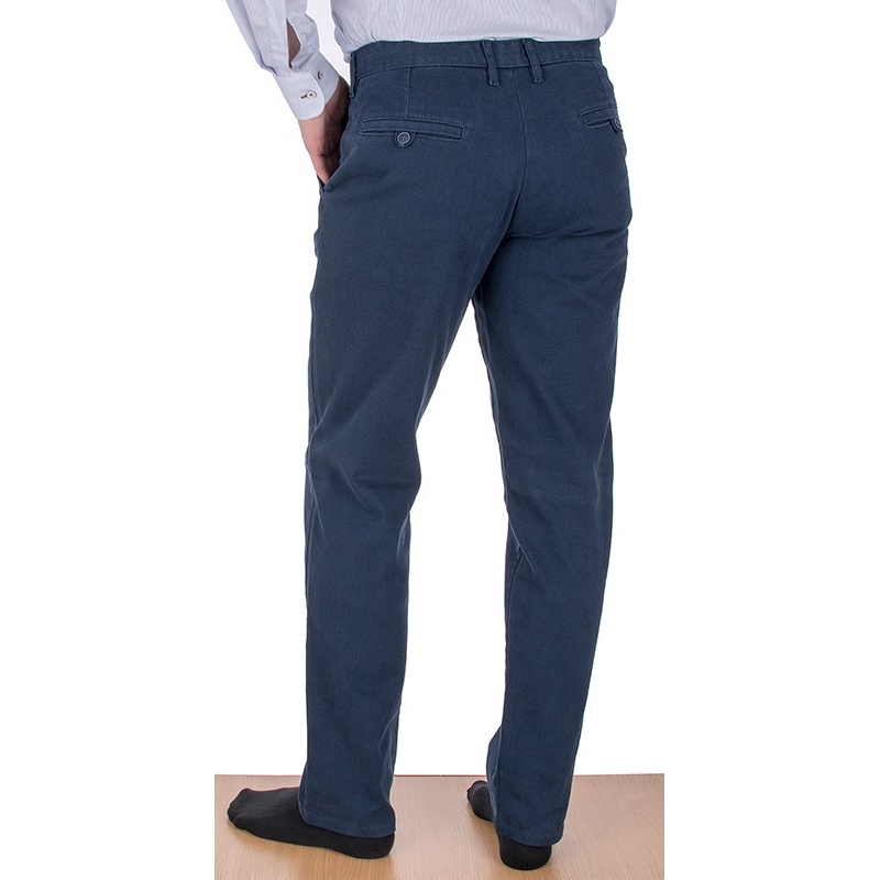 Granatowe spodnie Lord R-119 - chinosy