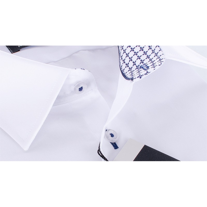 Biała bawełniana koszula Comen długi rękaw - regular