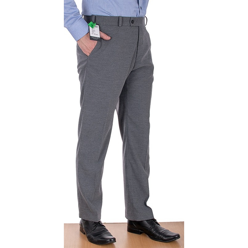Szare spodnie Racmen 2562R wełniane w kant roz. 84 -120 cm
