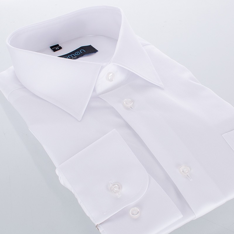 Biała koszula Comen z długim rękawem - slim