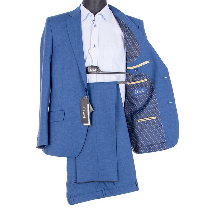 Wełniany garnitur Lord T-26 niebieski