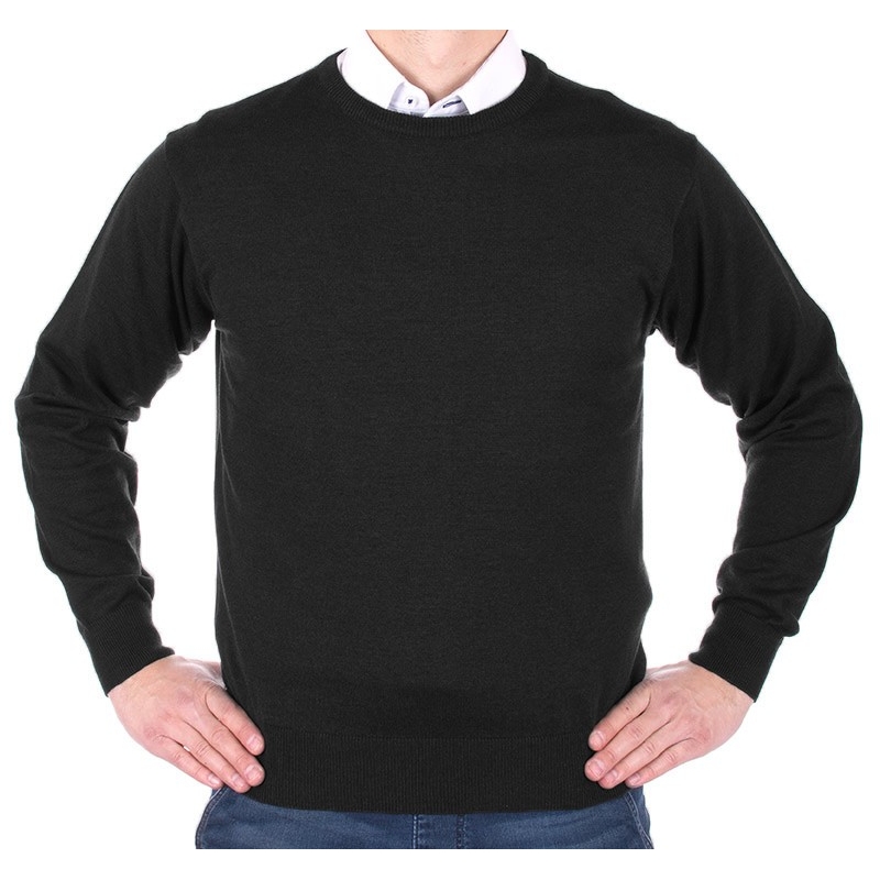 Sweter u-neck Kings 100*S-401 4007 czarny 340 - bawełna