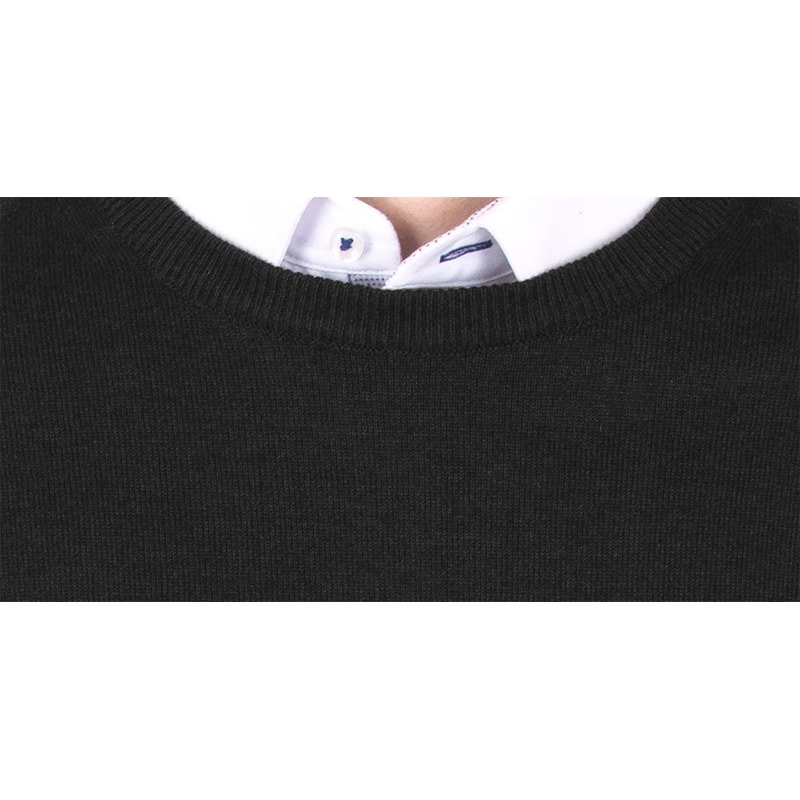 Sweter u-neck Kings 100*S-401 4007 czarny 340 - bawełna