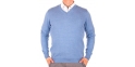 Błękitno-niebieski sweter w szpic Lidos 1203 roz. M L XL 2XL 3XL