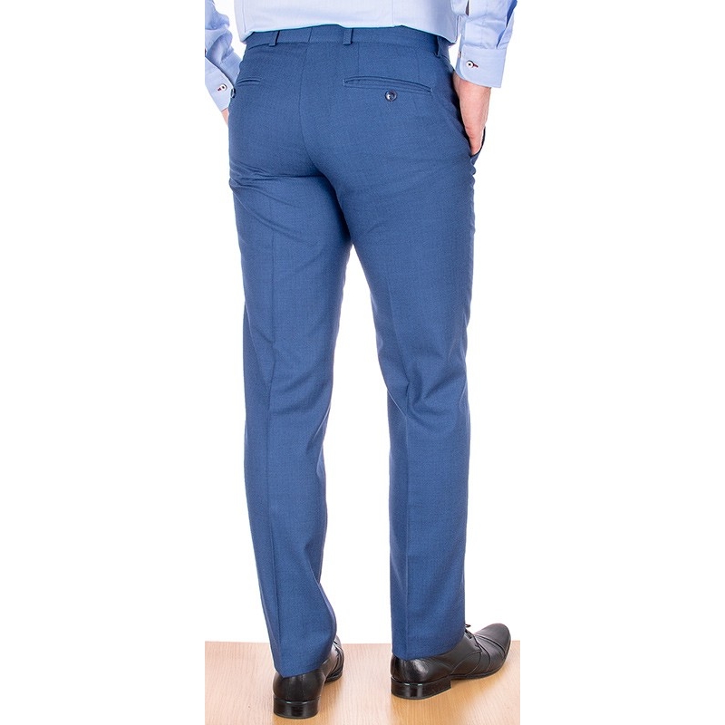 Niebieskie spodnie wizytowe Lord zwężane w kant r. 84-114 cm