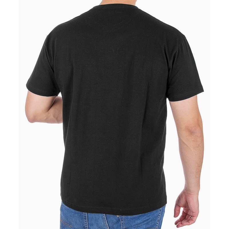 Czarna bawełniana koszulka t-shirt z kieszenią Kings 750-101Z