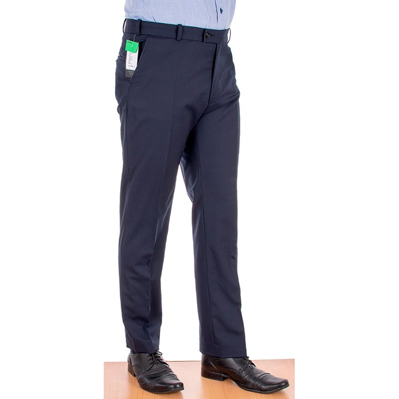 Granatowe spodnie wizytowe w kant Racmen 2562R wełna roz. 82-138 cm