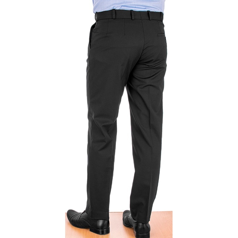 Czarne wełniane spodnie wizytowe w kant Racmen 2562R