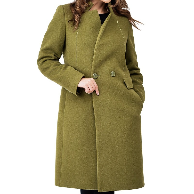 płaszcz damski Dziekański Blandyna zielony rozmiar 38 40
