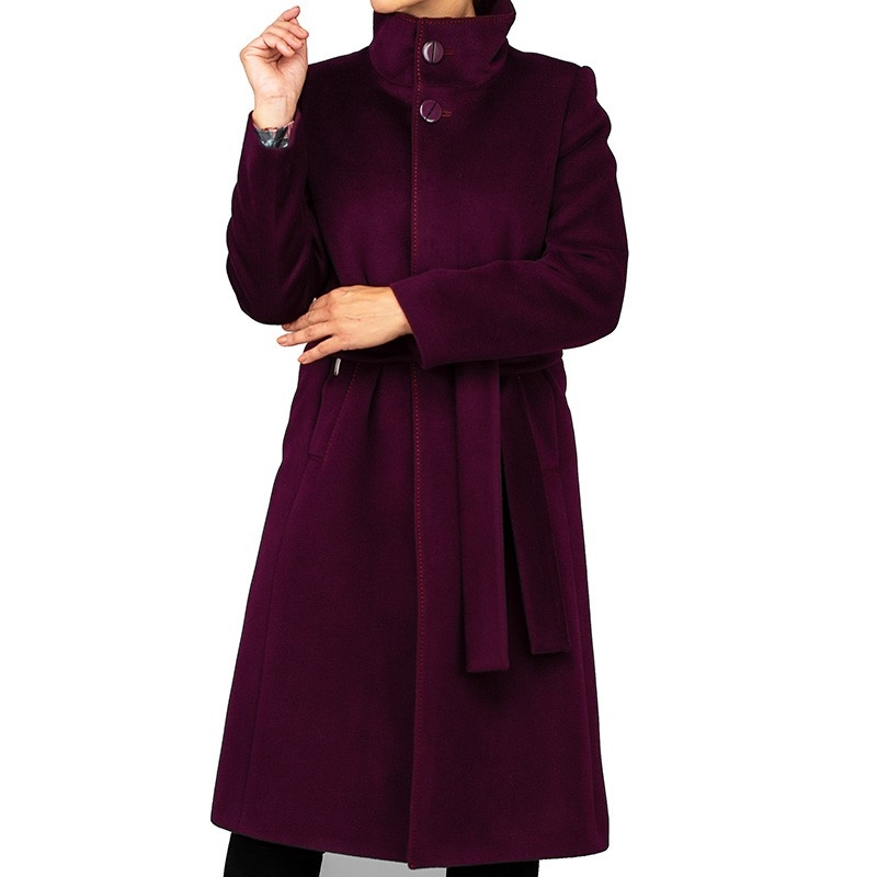 płaszcz zimowy Dziekański Laurencja burgund rozmiar 38 42 46