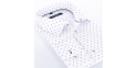 Biała koszula ze wzorem w drobne romby Comen z długim rękawem - slim