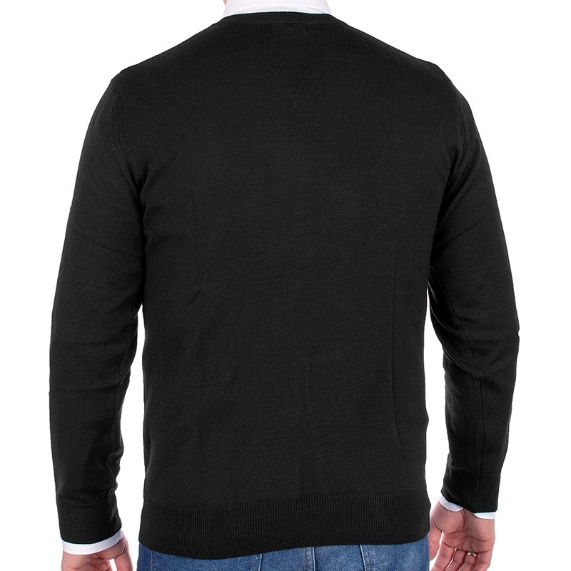 Sweter Lidos 1203 w kolorze czarnym w szpic