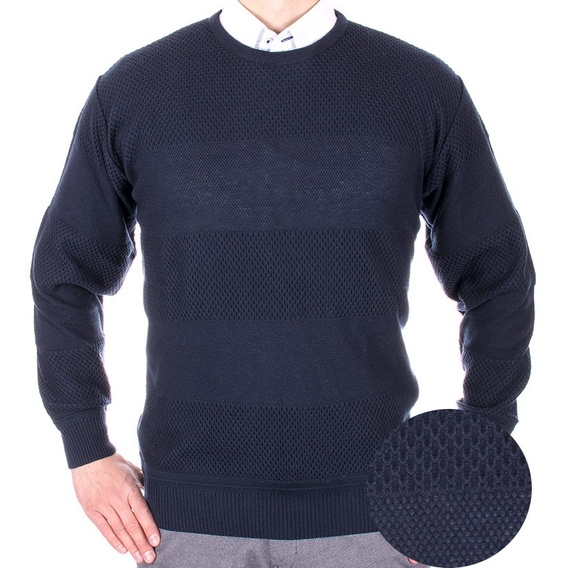 Granatowy sweter U-neck Kings Elkjaer 11T*26490 kol. 345 M L XL 2XL