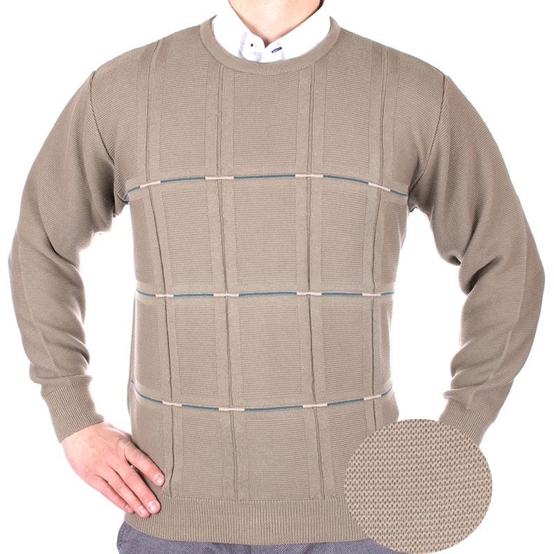 Beżowo-oliwkowy sweter Kings Elkjaer 6270 
