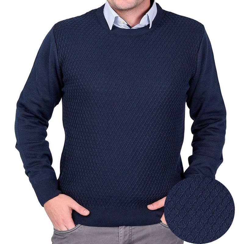 Granatowy sweter Lasota Parys pod szyję