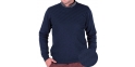 Granatowy sweter Lasota Markus pod szyje typ u-neck roz. M L XL 2XL