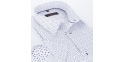 Biała koszula Comen krótki rękaw ze wzorem r. 39 40 41 42 43 44 45 46