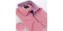 Koszula Comen z krótkim rękawem taliowana różowa w paski 39 40