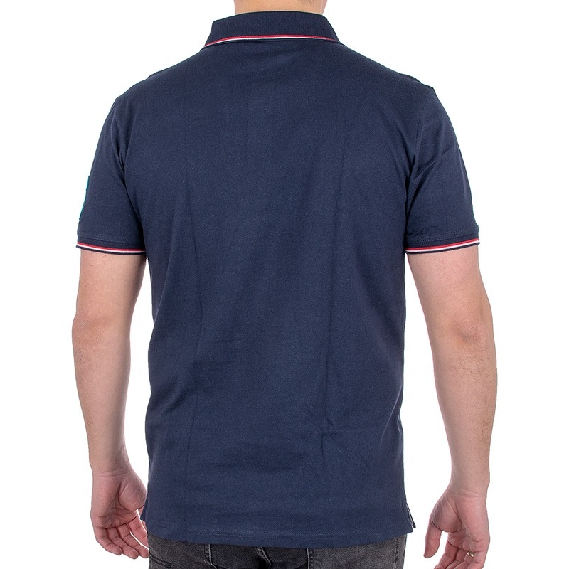 Granatowa koszulka Pako Jeans T1M Polo BAY GR z krótkim rękawem