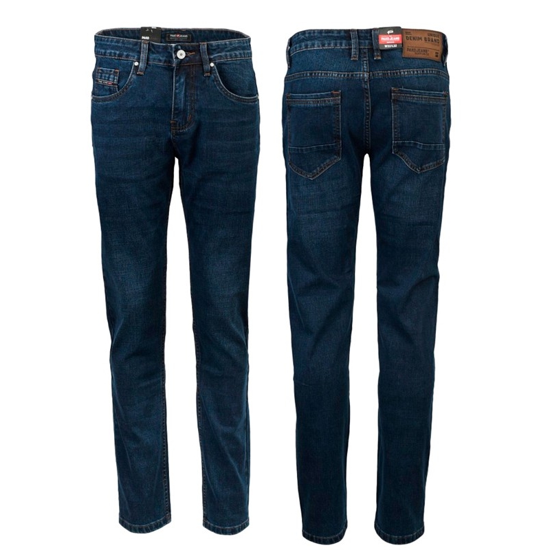Spodnie jeansowe Pako model SPM MAX lekko zwężane w kolorze granatowym