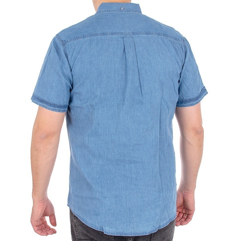 Niebiesko-jeansowa koszula z krótkim rękawem Pako PJKM 7 Brent