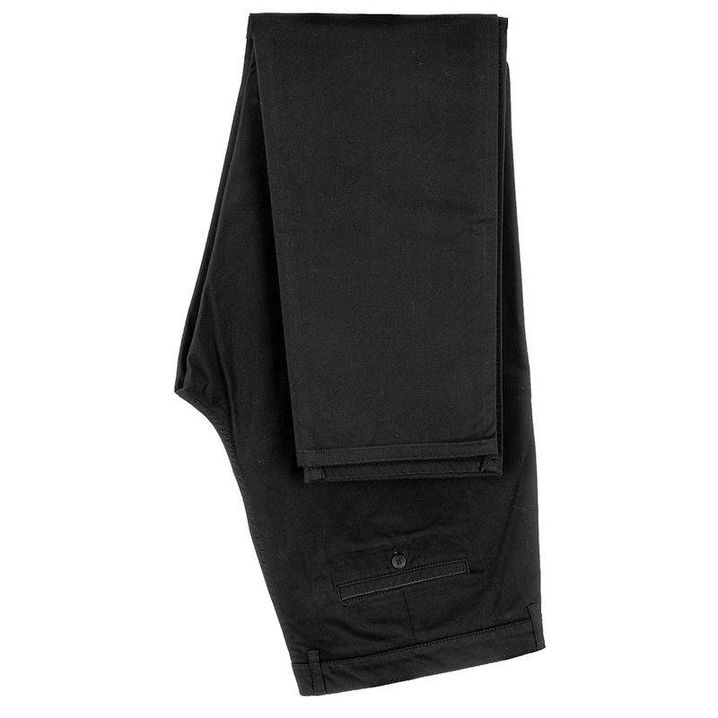 Czarne gładkie spodnie chinos Lord R-125 bawełna rozmiar 84-120 cm