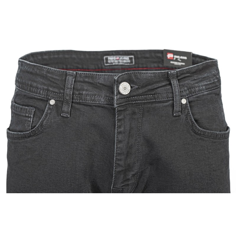 Grafitowe spodnie jeansowe Pako model SPM 4688 B 4167 GF lekko zwężane
