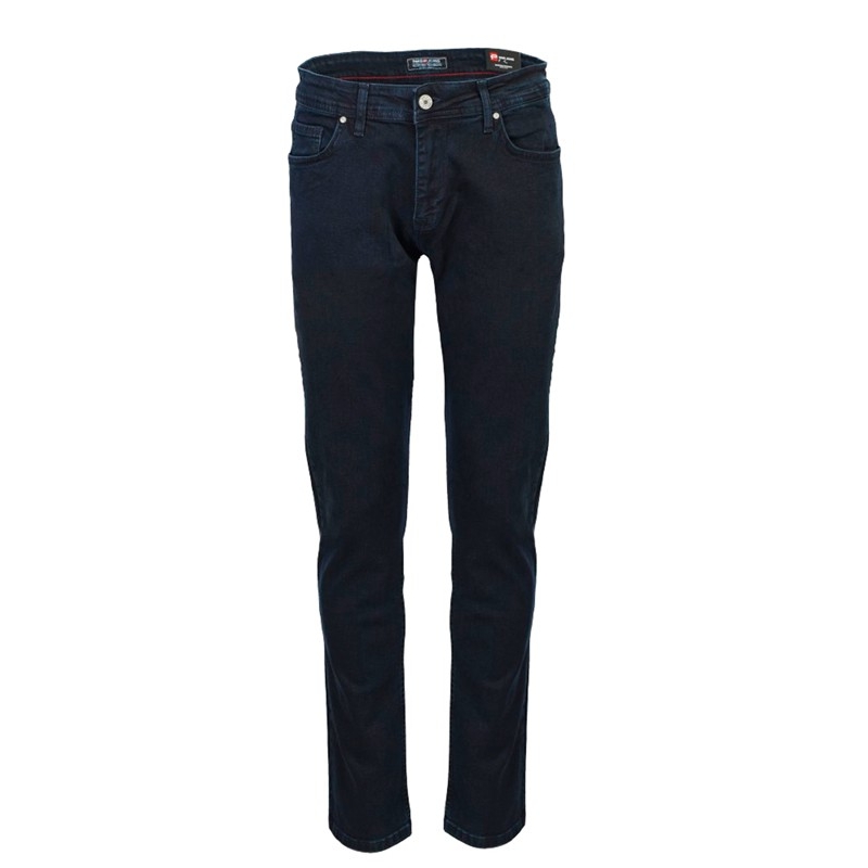 Ciemnogranatowe spodnie jeansowe Pako model SPM 4688 B 4080 lekko zwężane