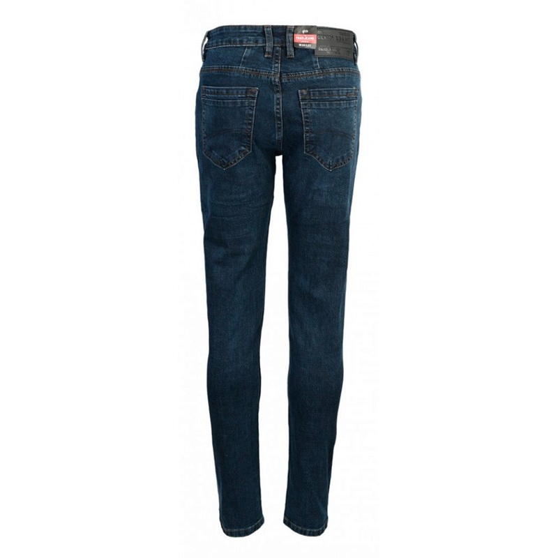 Granatowe spodnie jeansowe Pako model SPM CRUDE lekko zwężane