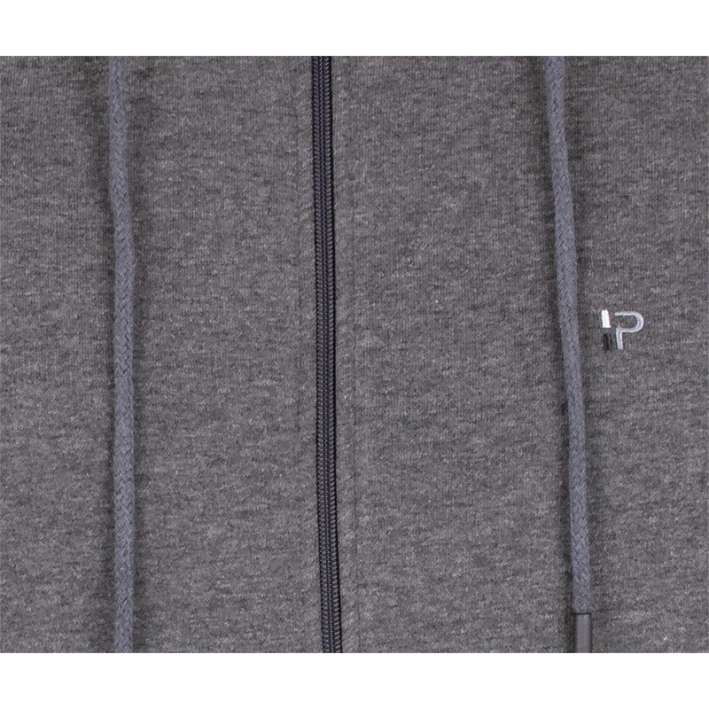 Grafitowa bluza zapinana na suwak Pako Jeans model BR9000 GF - bawełna