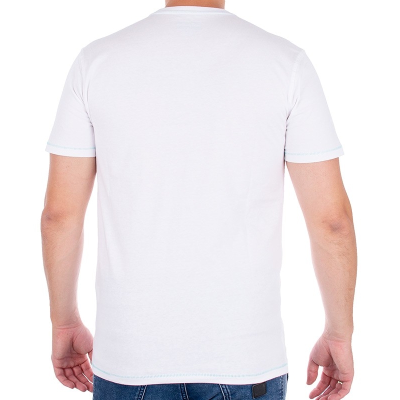 Biała koszulka t-shirt Pako Jeans T2M 13 Long Bi - krótki rękaw