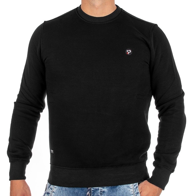 Czarna bluza Pako Jeans model Turtleneck CZ bawełna