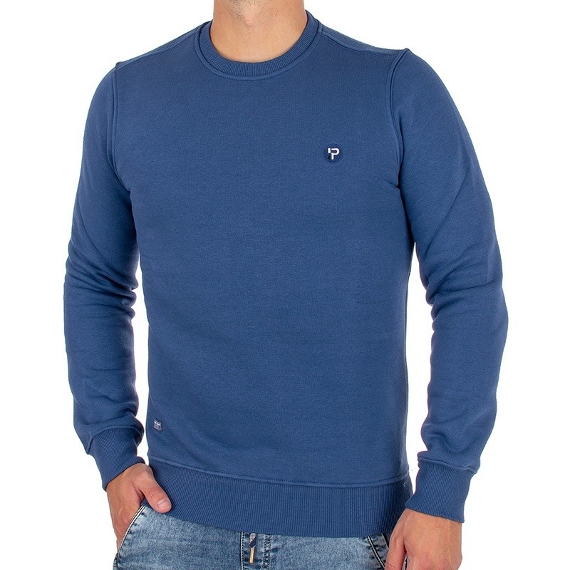Niebieska bluza Pako Jeans Turtleneck JS bawełna