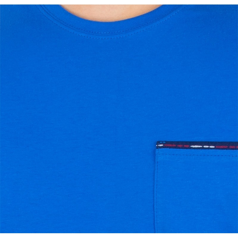 Chabrowy jasny t-shirt Kings 750-101KP bawełniany z kieszenią