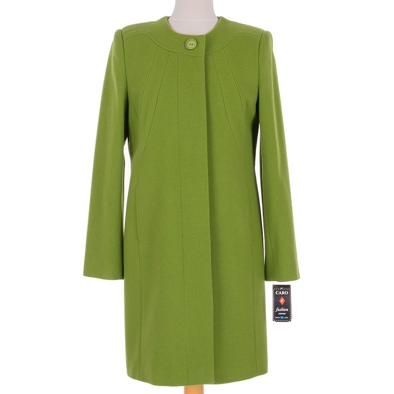 płaszcz damski wełniany Caro 070 zielony