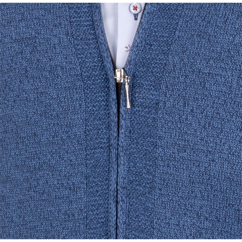 Sweter rozpinany Blas Style RE model 56 plisa w kolorze jeansowym