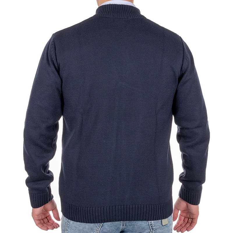 Sweter rozpinany Blas Style RE model 56 plisa w kolorze granatowym