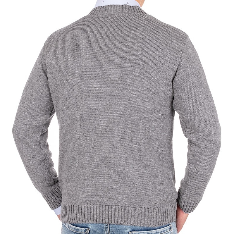Popielaty rozpinany sweter Lidos 4514Z delikatnie zdobiony