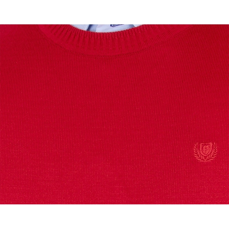 Czerwony sweter wełniany U-neck Pako Jeans