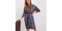 sukienka Sunwear HS216-5-20 pionowe pasy multikolor