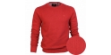 Czerwony bawełniany sweter typu U-neck Elegant CR firmy Pako Jeans