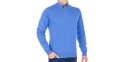 Błękitny sweter bawełniany Adriano Guinari w szpic S M L XL 2XL 3XL