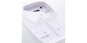 Biała koszula Comen o strukturalnym splocie z długim rękawem - slim